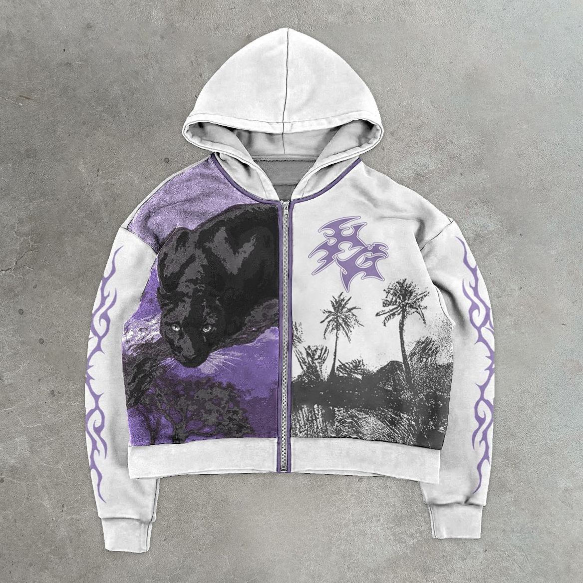 Panther Print Casual Street Hoodie
