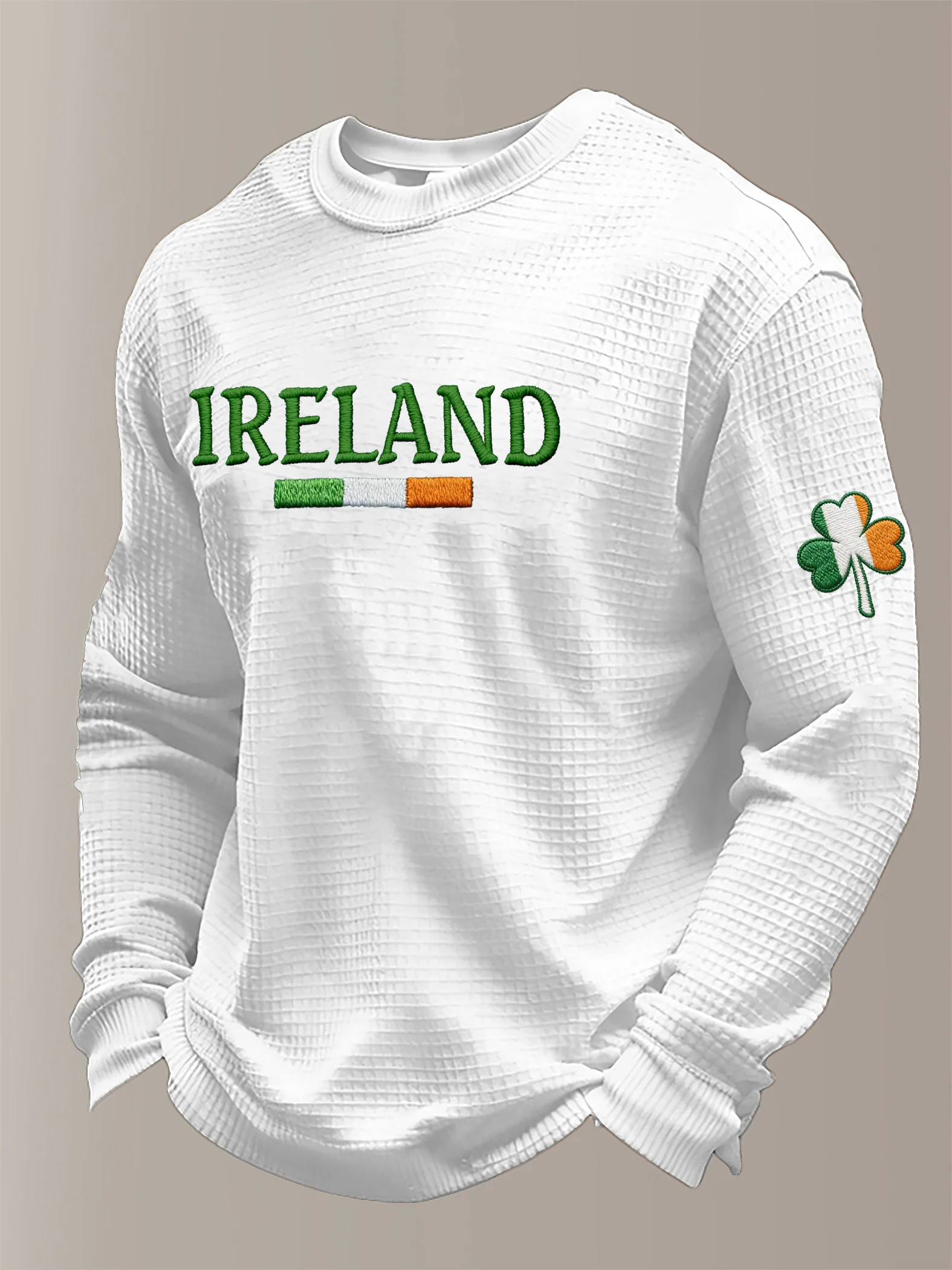 Men's St. Patrick's Day Printed Long-Sleeved T-shirt