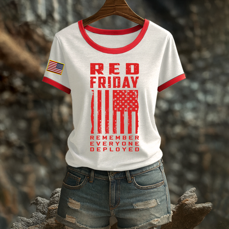 Women's Red Friday Veteran Print T-Shirt