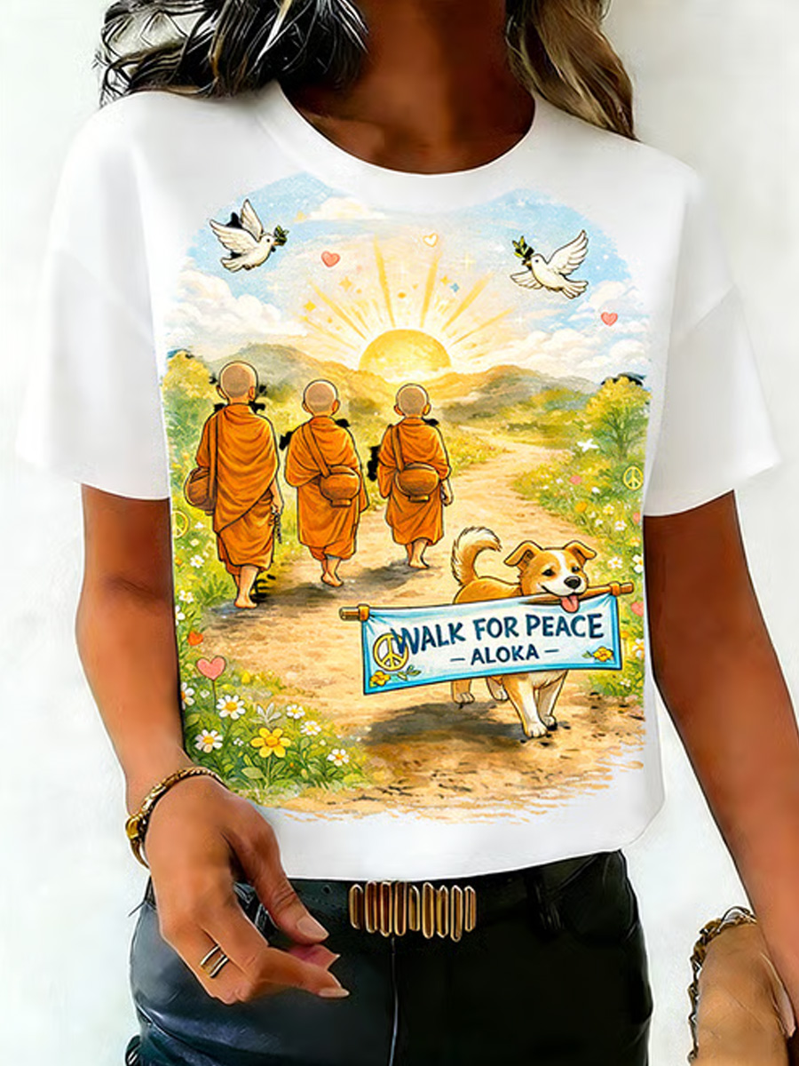 Women's Walk For Peace Art Print T-shirt1