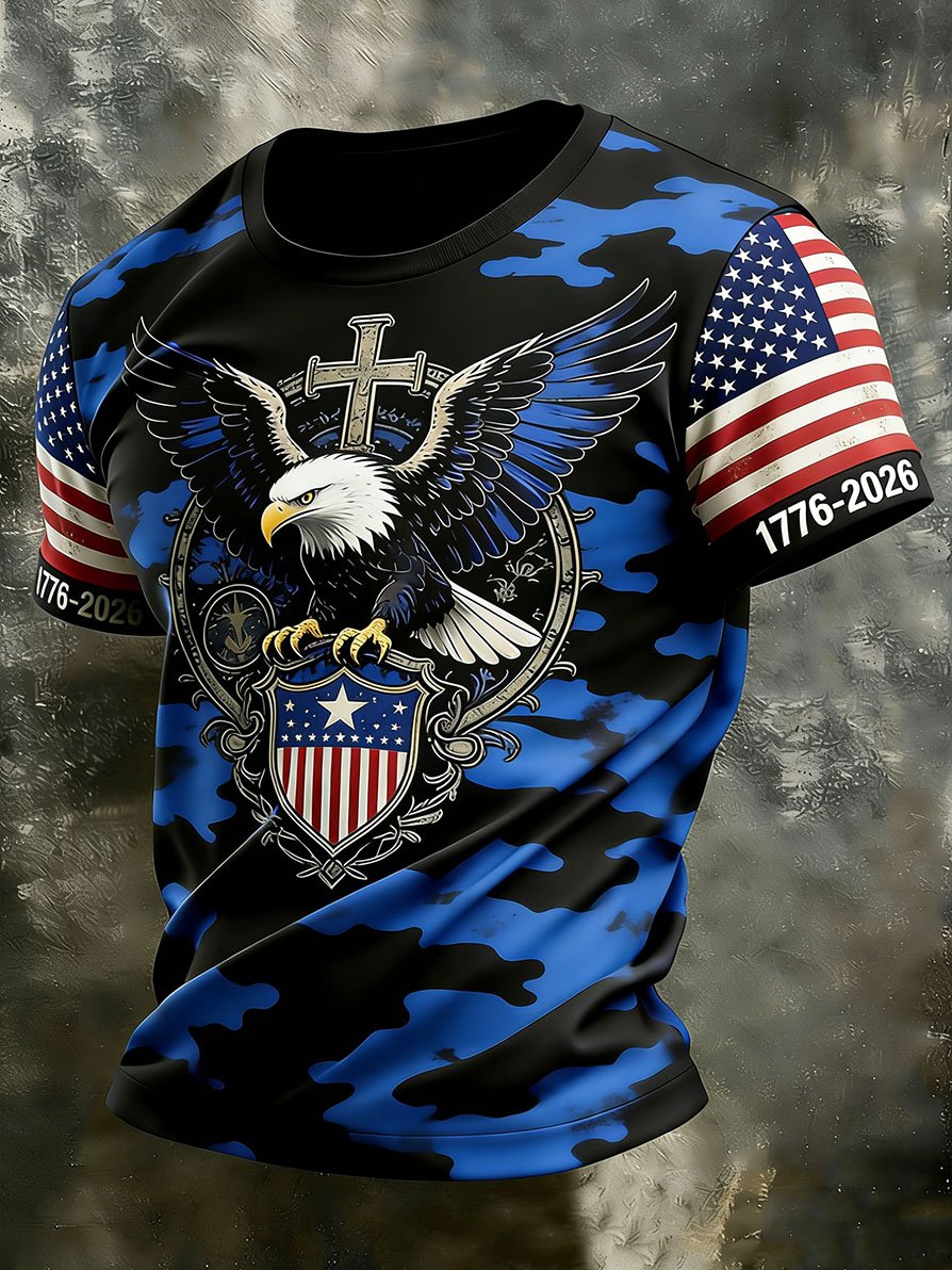 Men's Retro Faith 250th Anniversary American Short-Sleeve T-Shirt