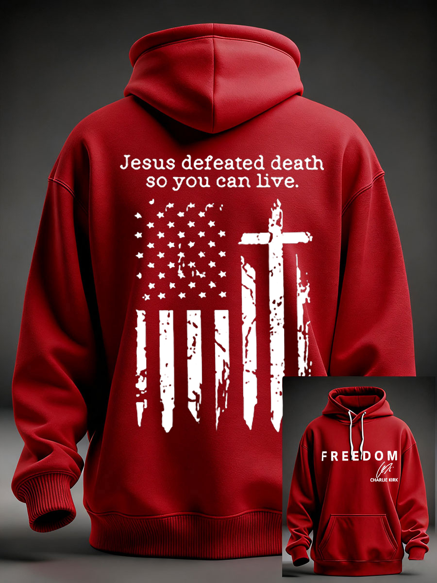 Men's Freedom Is Not Free R.I.P Charlie Kirk Oversized Drop-Shoulder Hoodie with Pockets