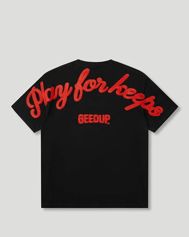 PFK Cursive T-Shirt Black/Red