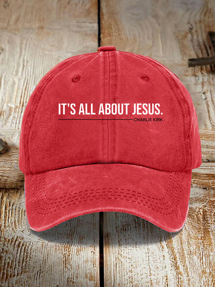 Unisex It's All About Jesus Charlie Kirk Hat