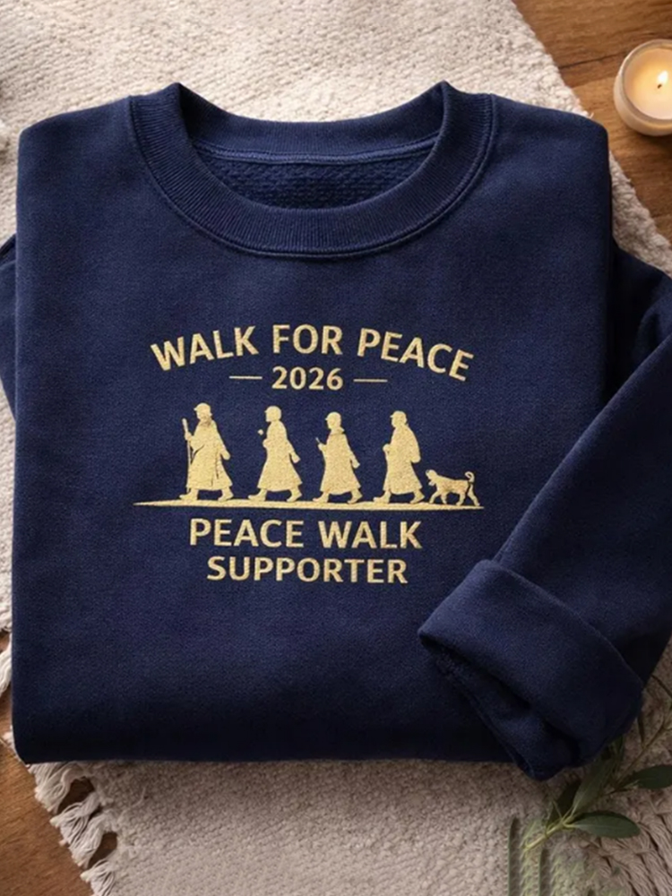 Walk For Peace Alokka Silhouette Round Neck Sweatshirt