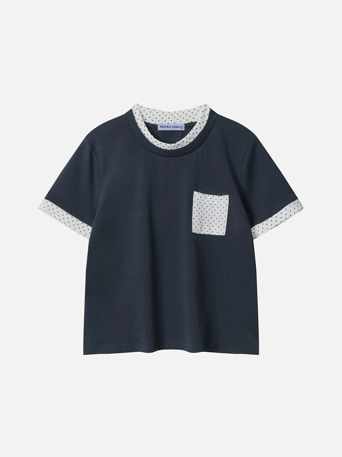Aelfric Eden Polka Dot Contrast Pocket Tee