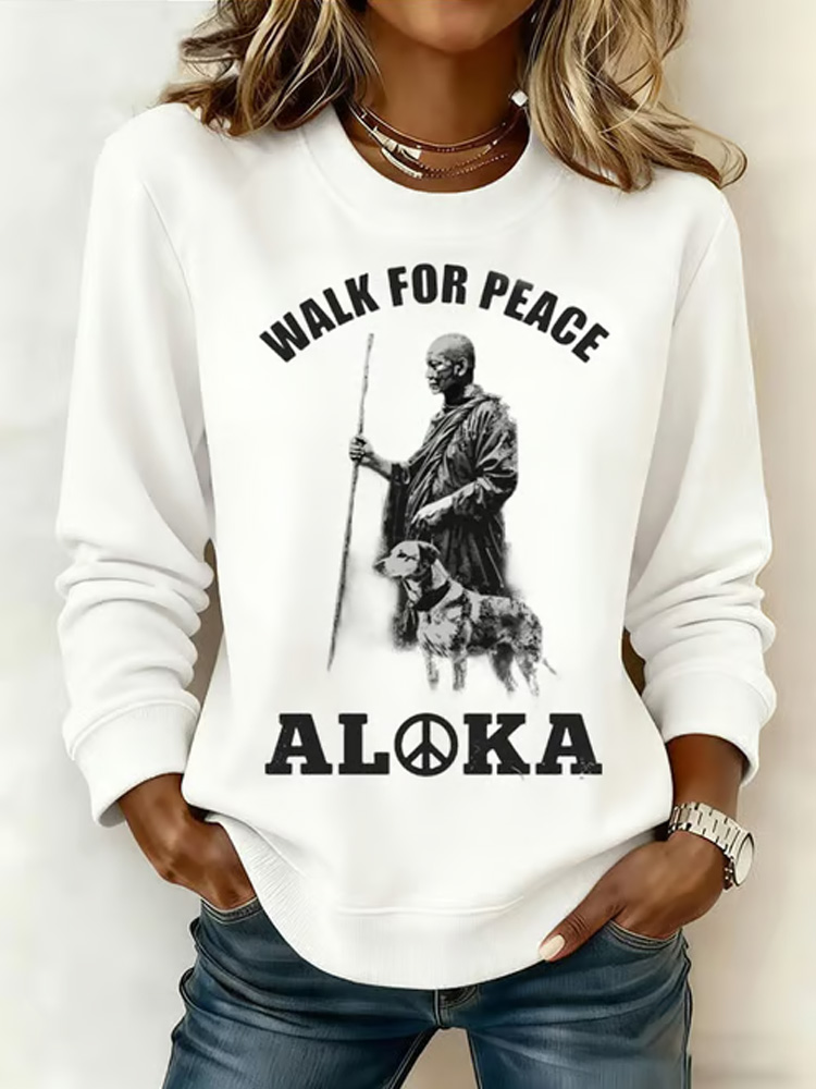 Women's Walk For Peace Art Print Sweatshirt