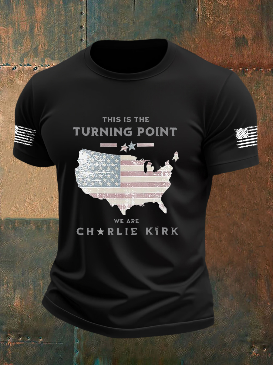 Men's Freedom Is Not Free This is the Turning Point R.I.P Charlie Kirk Short Sleeve T-shirt