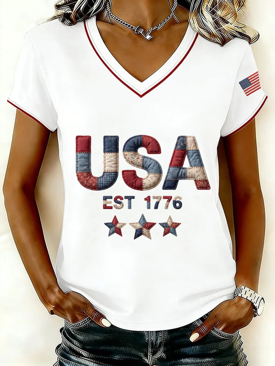 Women's  1776 V-Neck T-Shirts