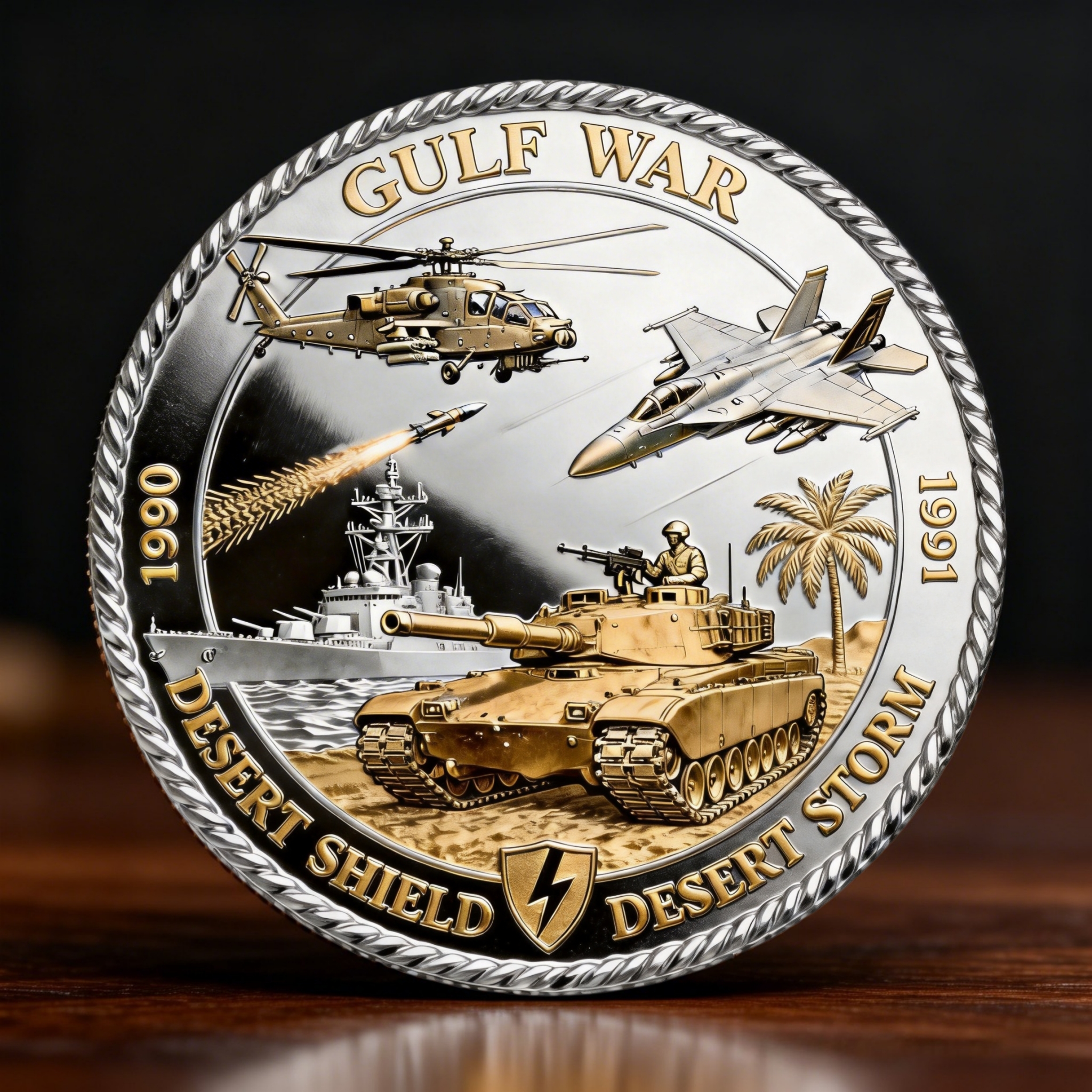 🏆35th Anniversary Flash Sale - Desert Shield And Desert Storm Challenge Coin