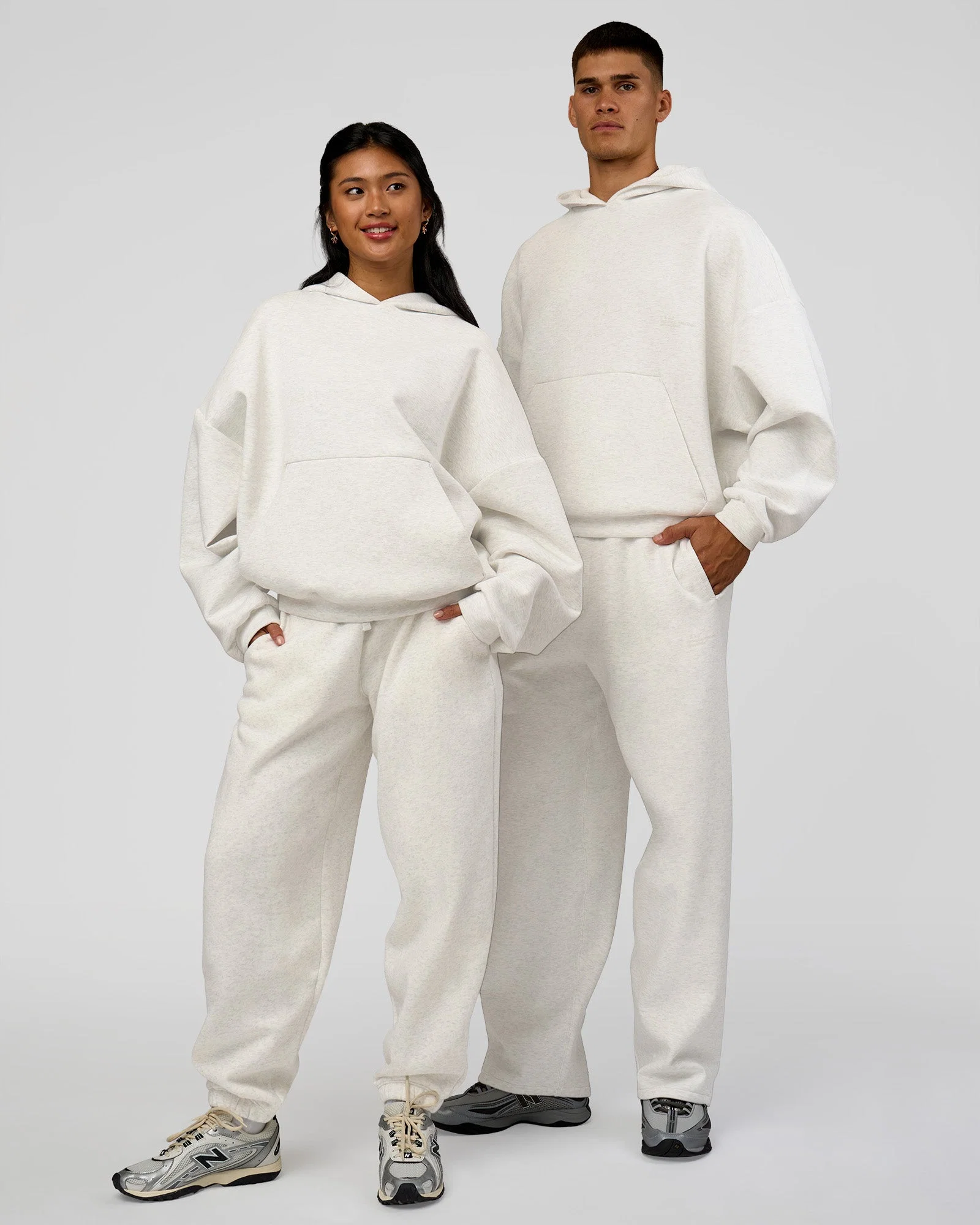 AfterDark ZeroCrease Oversized Hoodie - Silver Marl