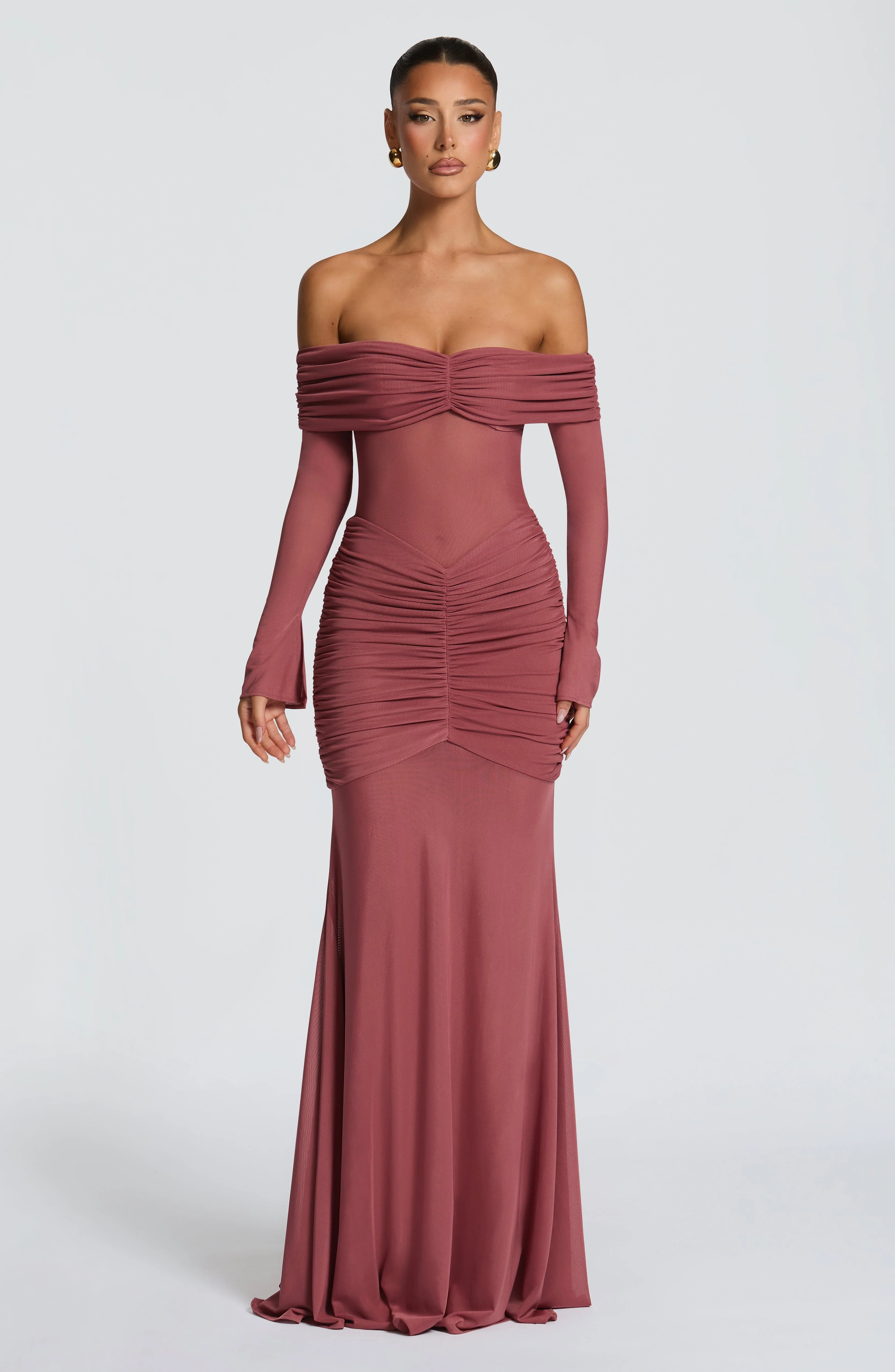 Arlena Maxi Dress - Rose Brown