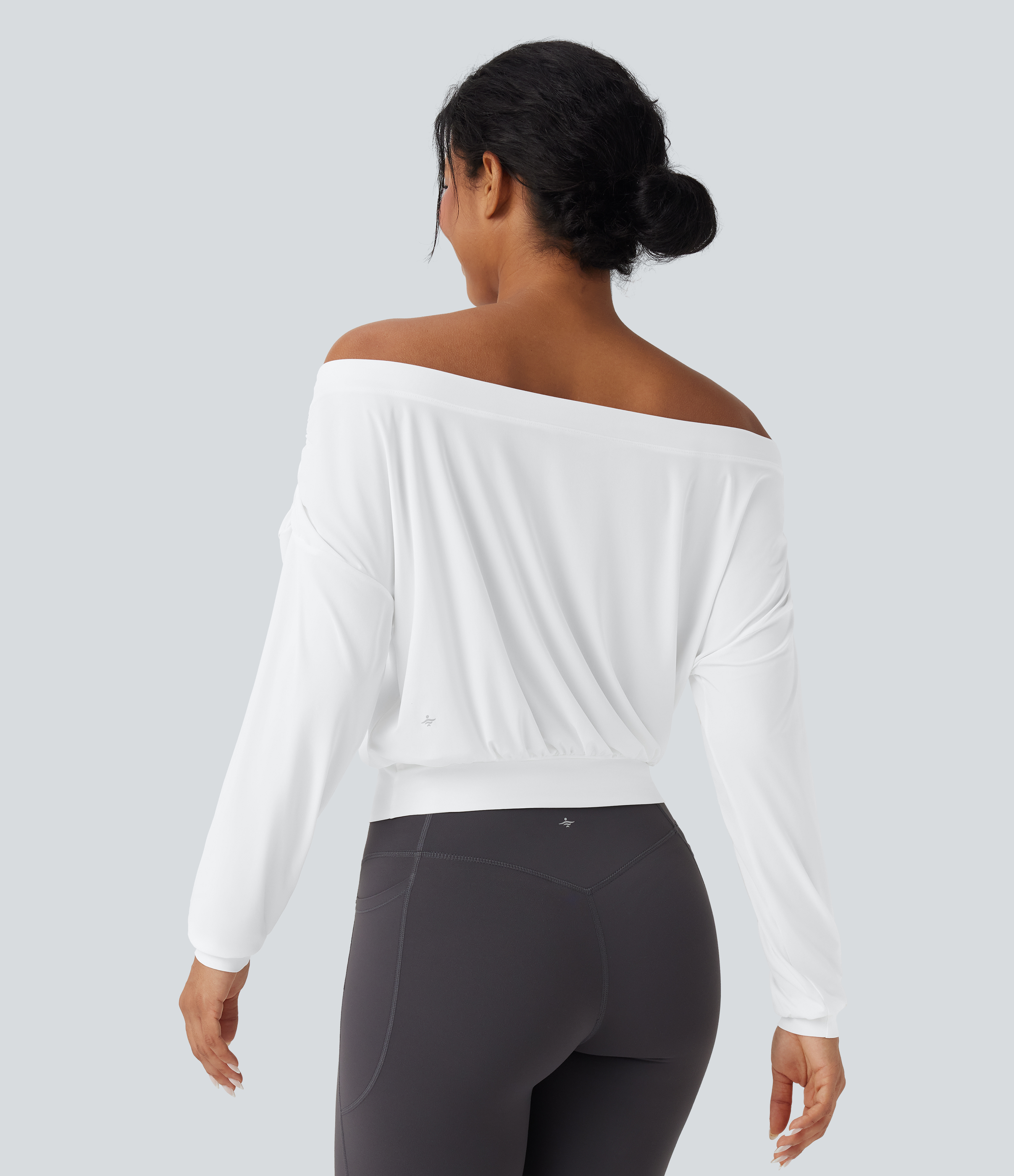 Off-shoulder Oversize Quick Dry Yoga Sports Top