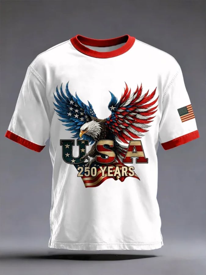 Men's 250th Anniversary of the United States Print Short Sleeve T-shirt