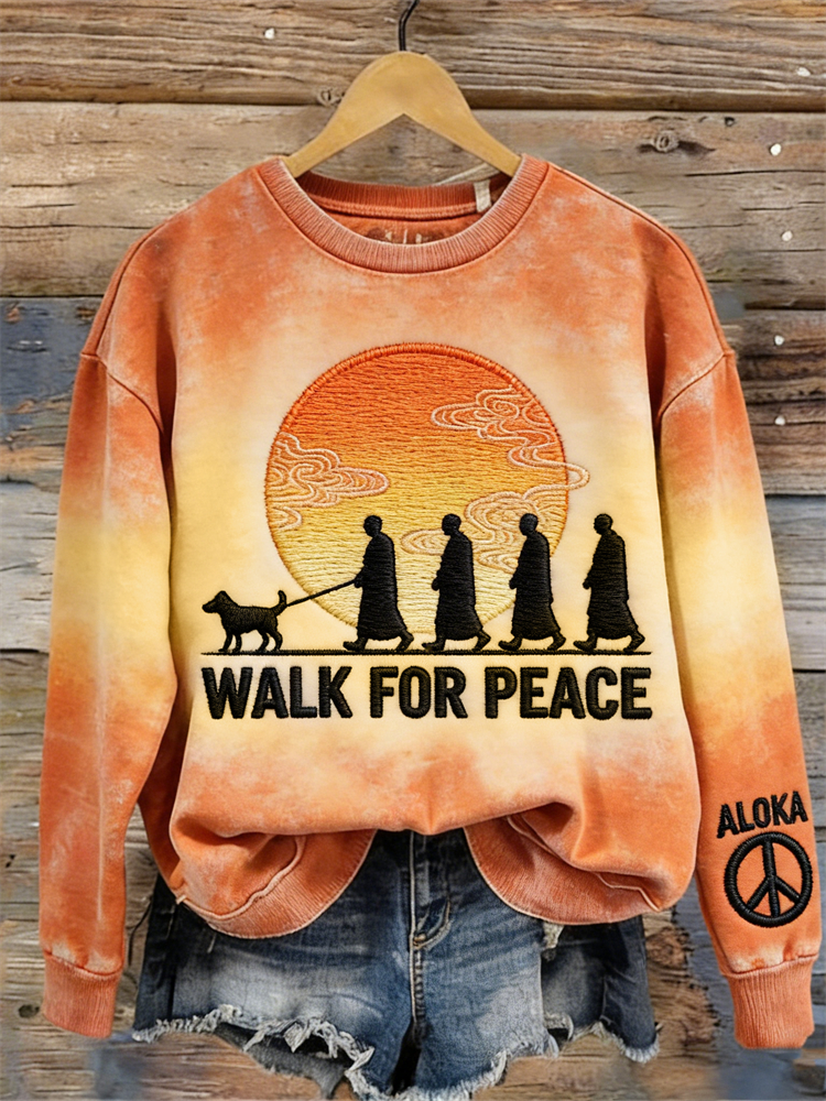 Walk For Peace Aloka Journey Gradient Sweatshirt