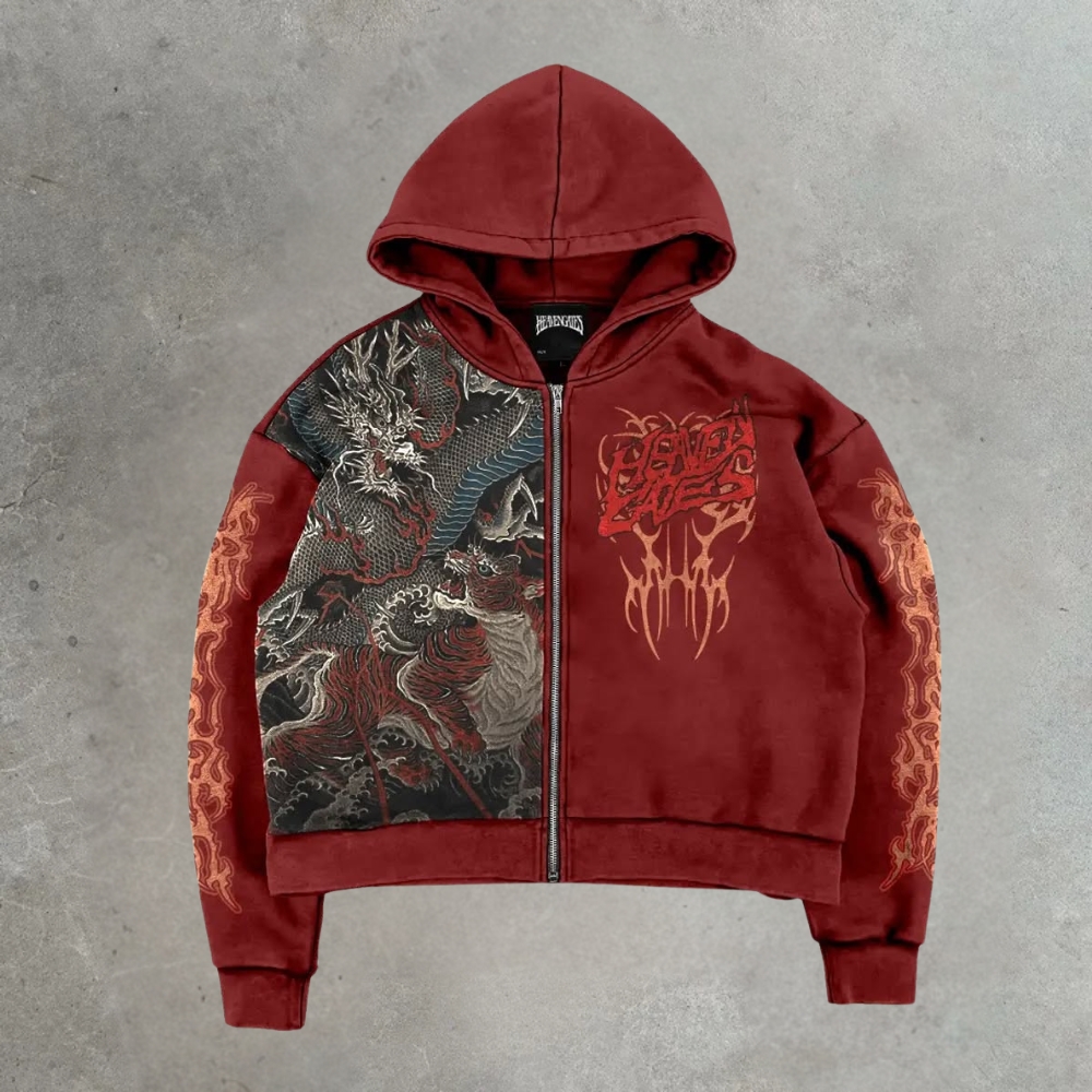 Gluttony Print Casual Street Hoodie