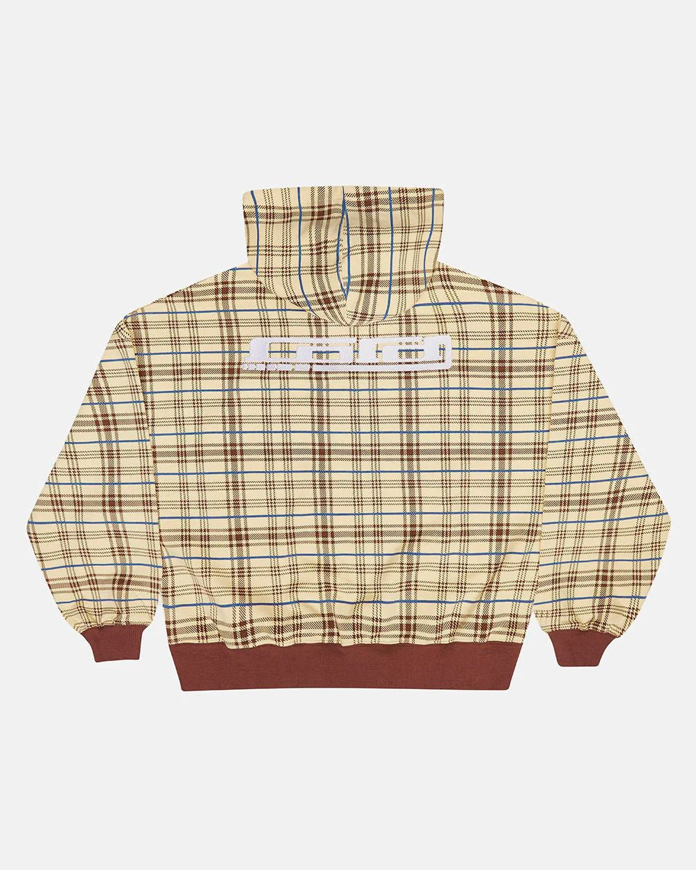 GRID ZIP HOODIE YELLOW & BROWN