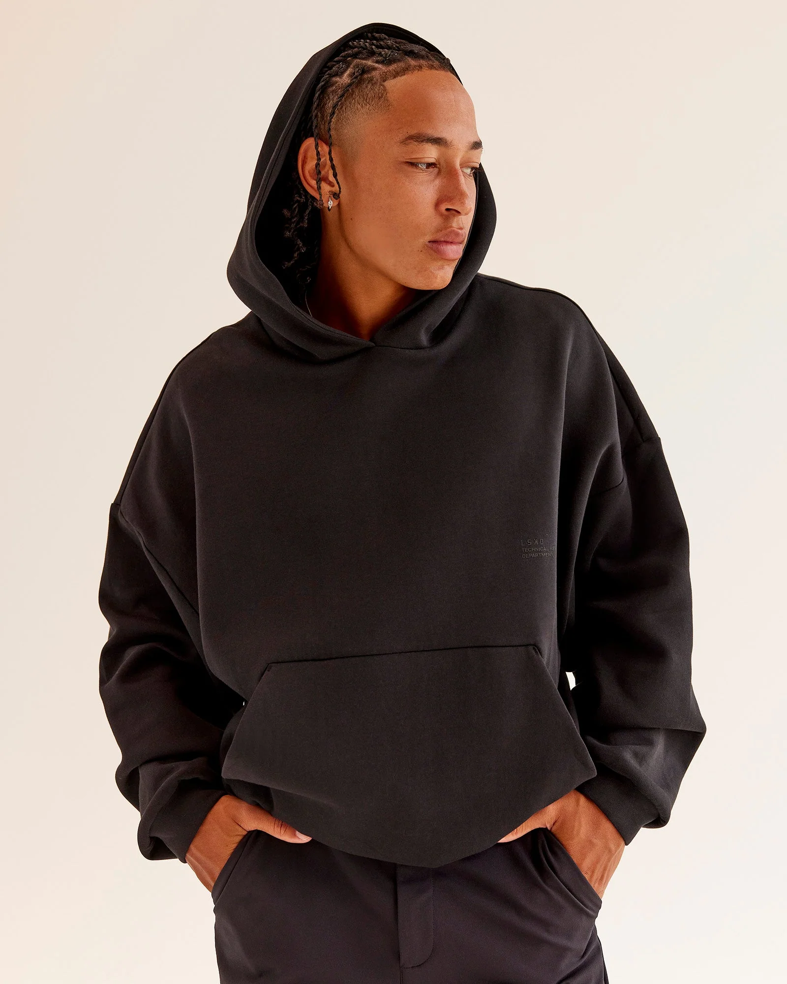AfterDark ZeroCrease Oversized Hoodie - Black