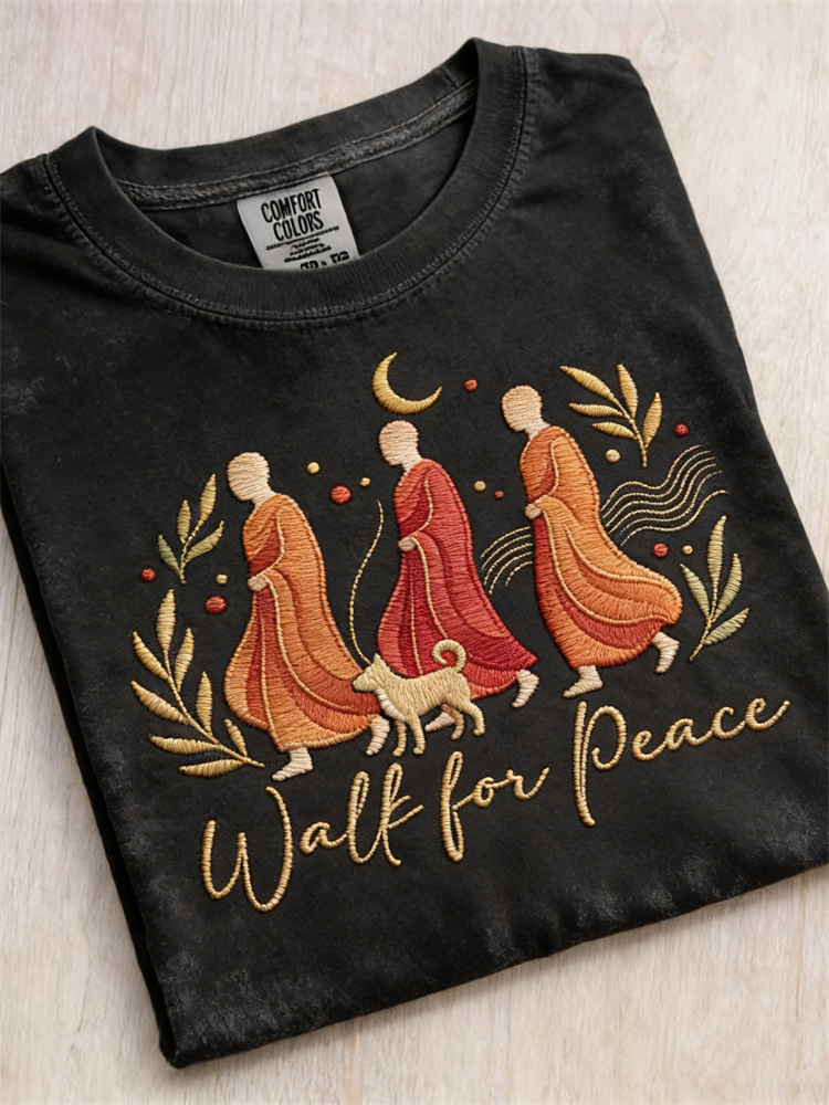 Walk For Peace Mission Journey Washed T Shirt