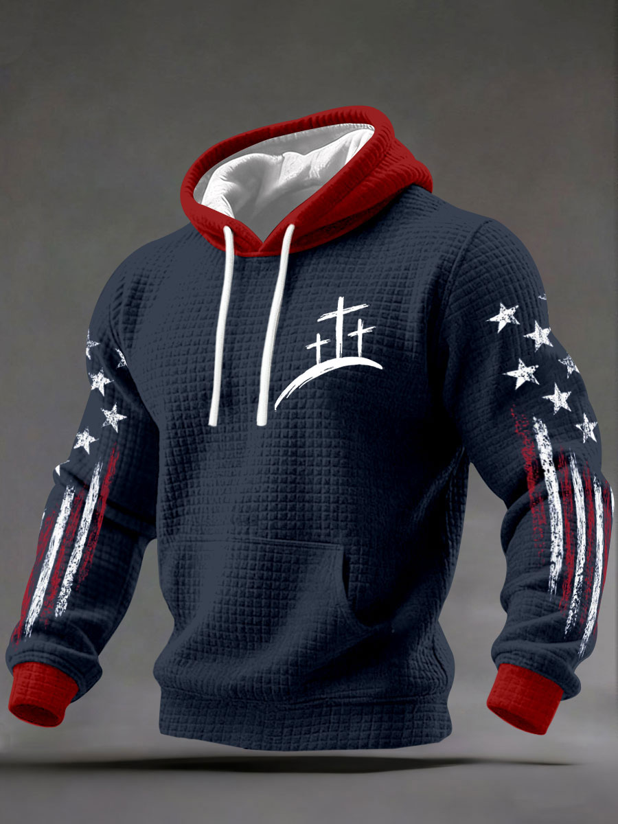 Men's Cross Print Casual Sports Shirt