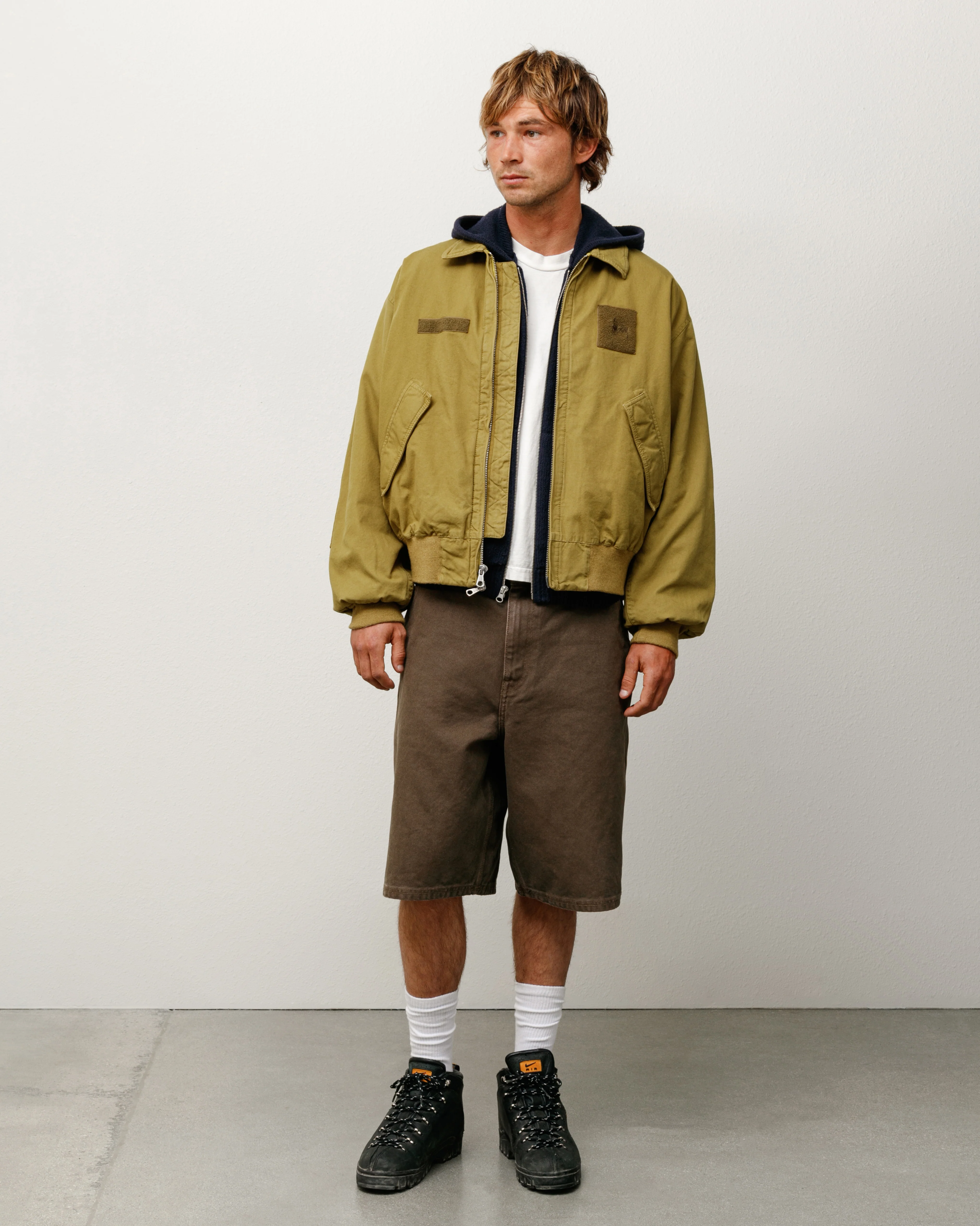 WASHED CANVAS WORK SHORT