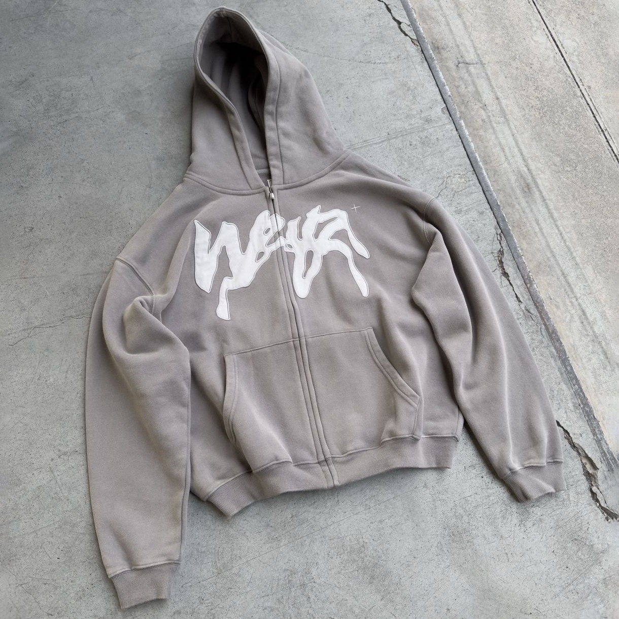 Casual Print Long Sleeve Zipper Hoodies