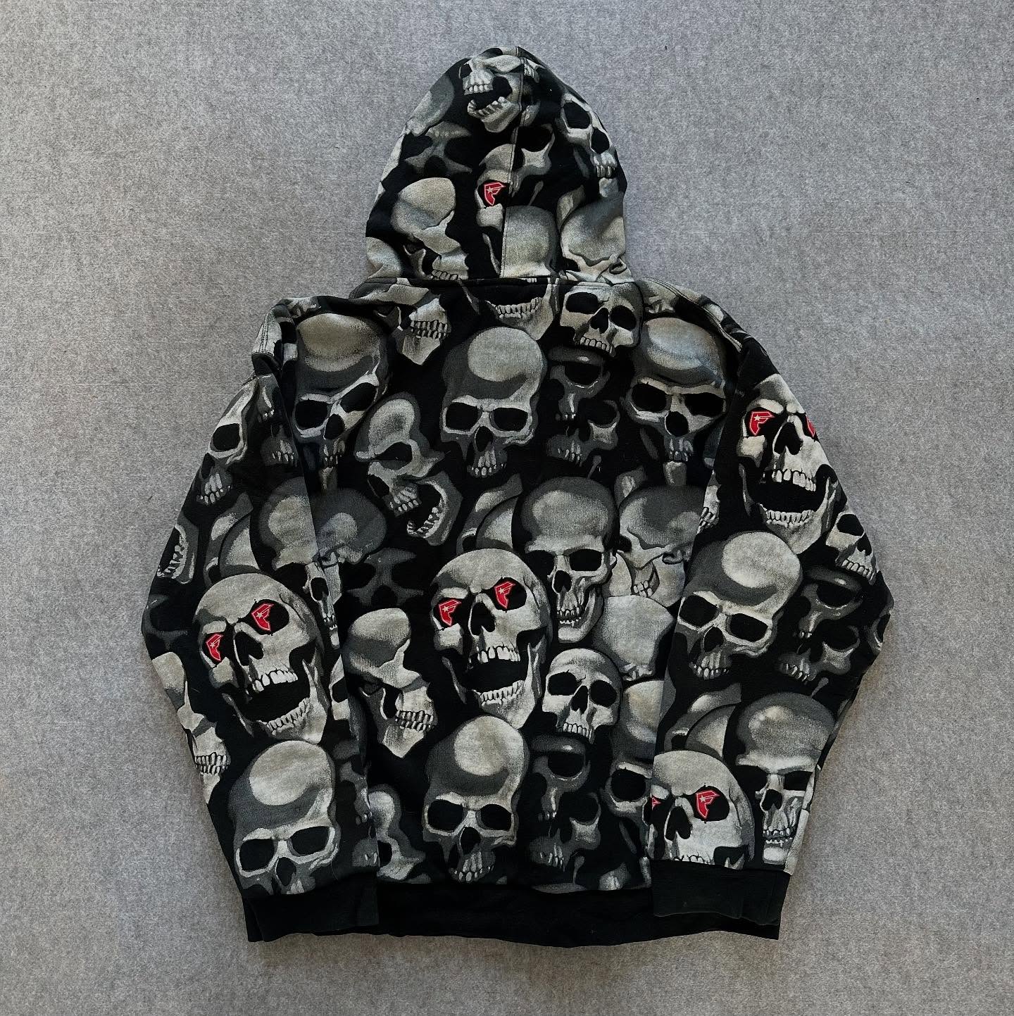 Personalized Skull Zip Up Hoodie