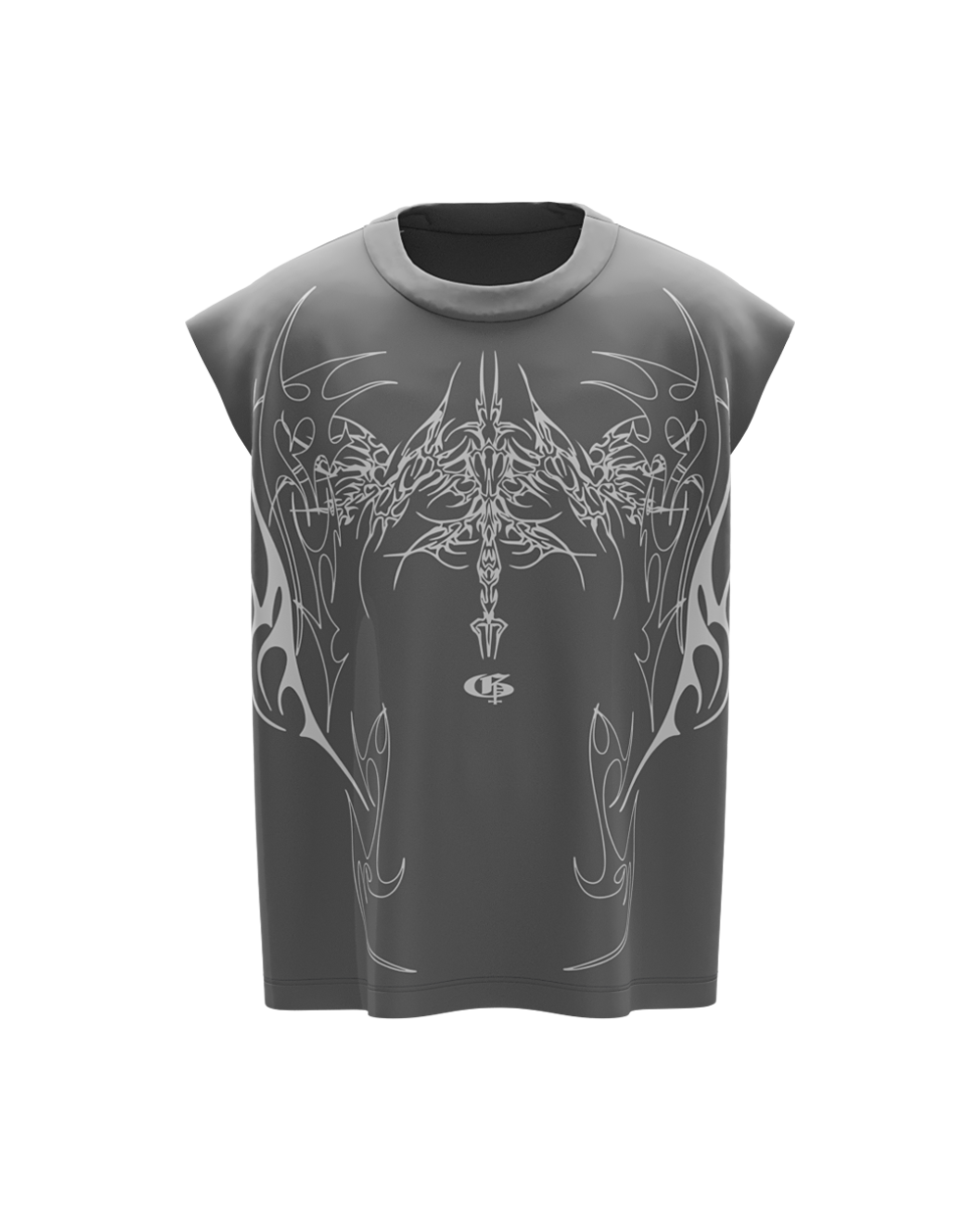 Cipher Dark Grey Unisex Boxy Vest