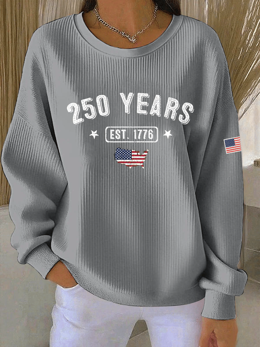Women's 250th Anniversary Print Round Neck Sweatshirt