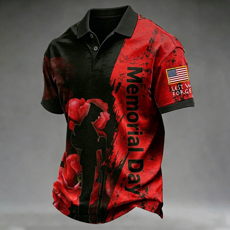 Memorial Day Art Print Men's Polo Shirt