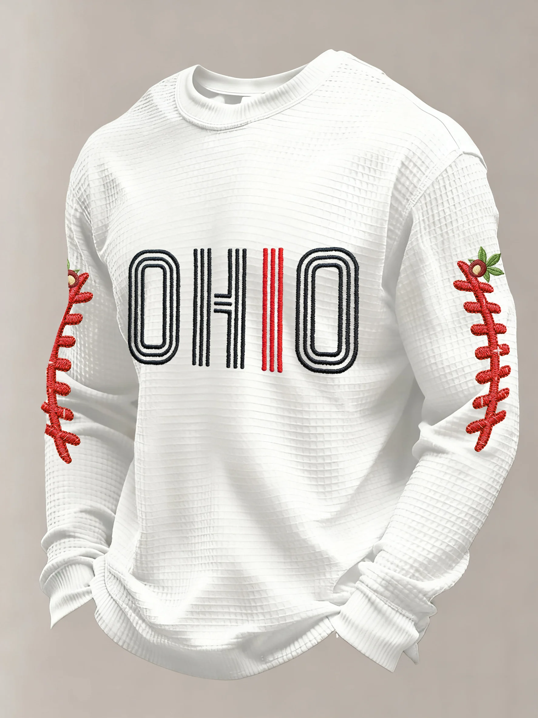 Men's Rugby Print Athletic Casual Top