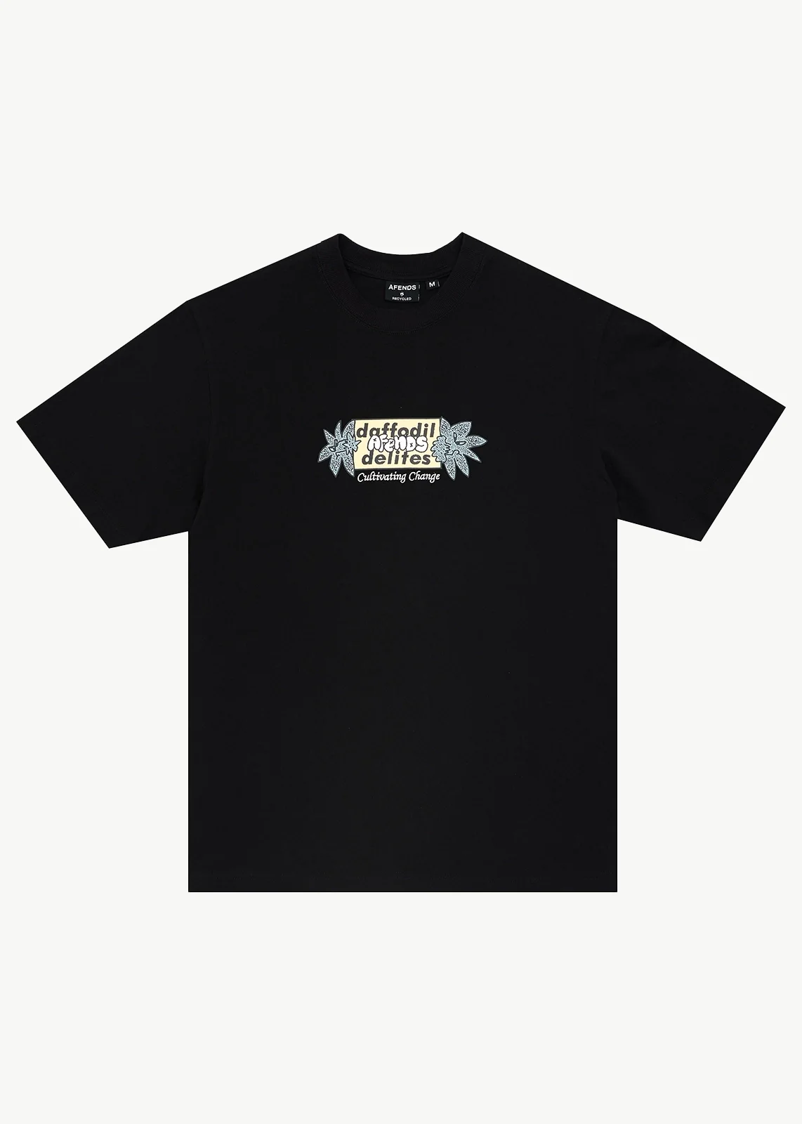 AFENDS Mens Delites - Heavyweight Retro Tee - Black