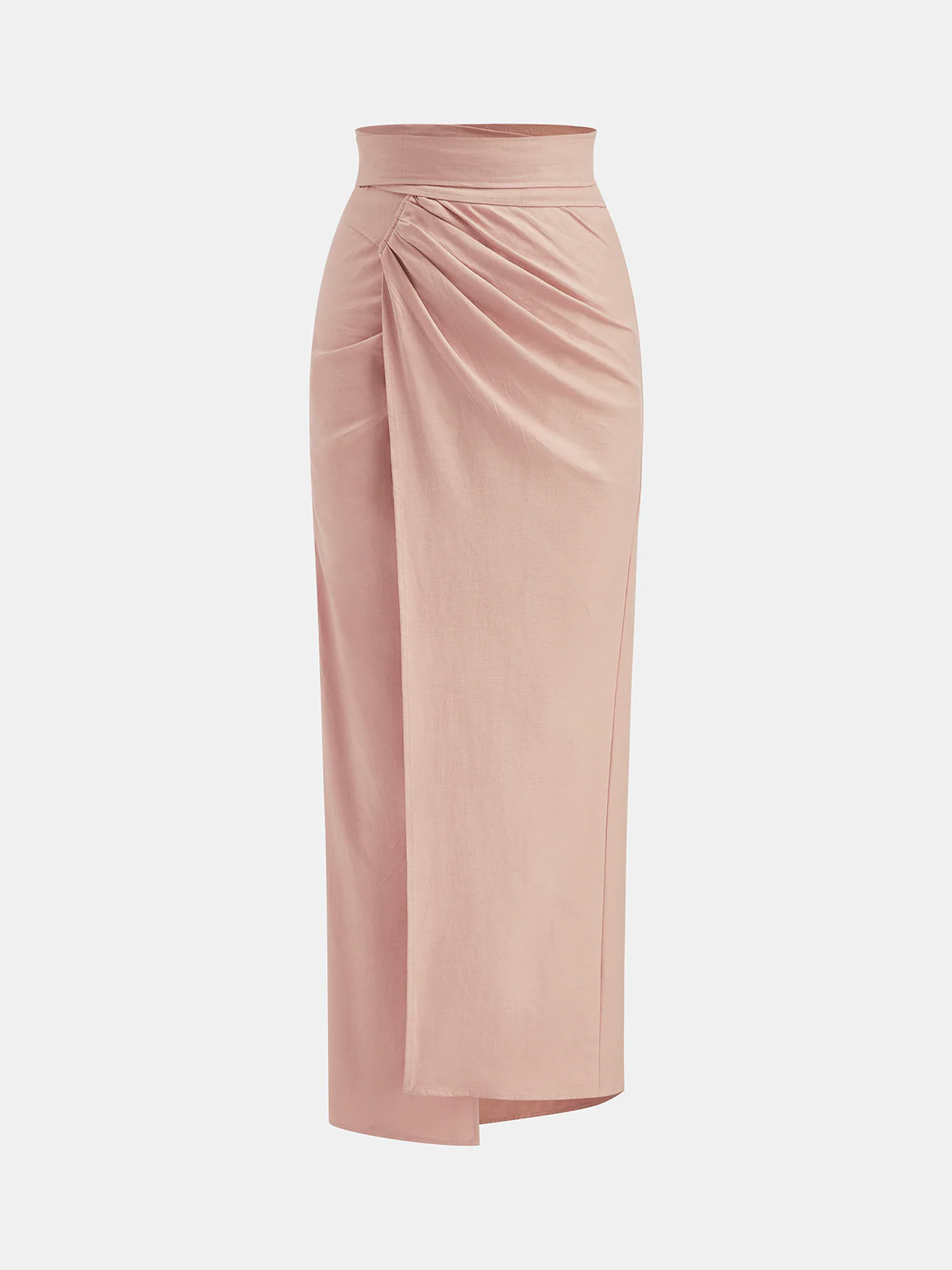 Linen Cotton Bow Detail Maxi Skirt