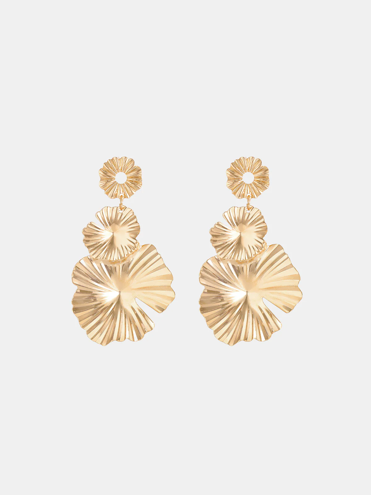 Petal-Inspired Layered Earrings