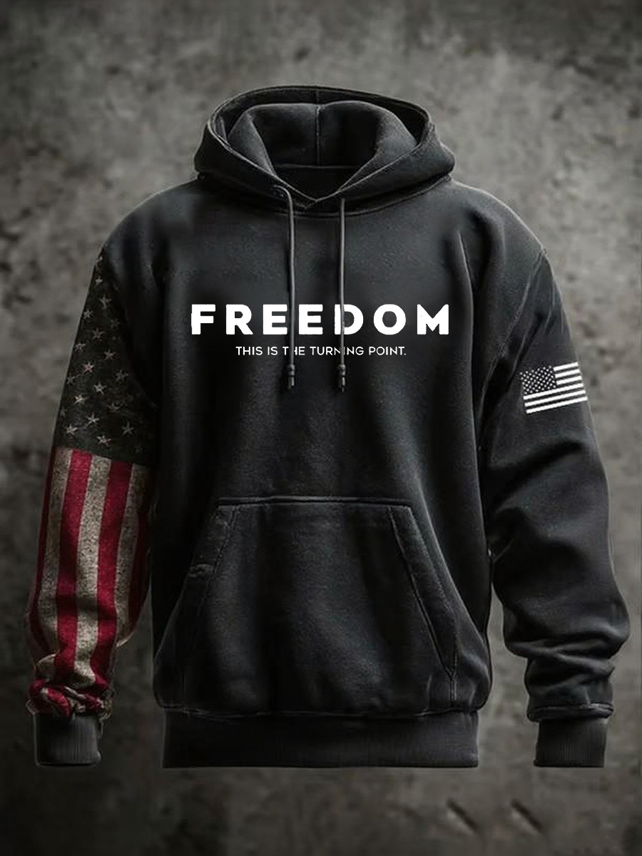 Men's Freedom Is Not Free R.I.P Charlie Kirk Oversized Drop-Shoulder Hoodie with Pockets