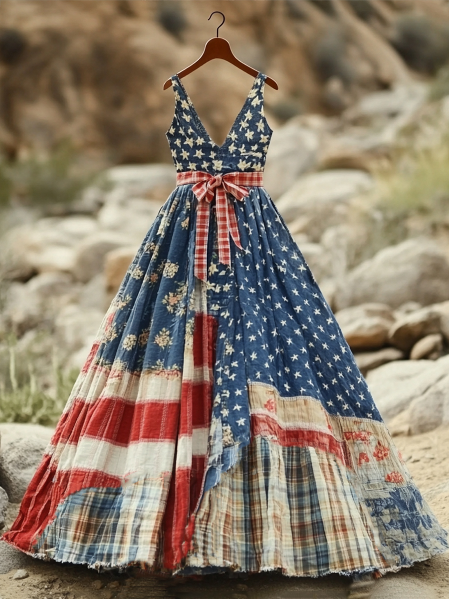 Women's 250th Anniversary Patchwork Maxi Dress