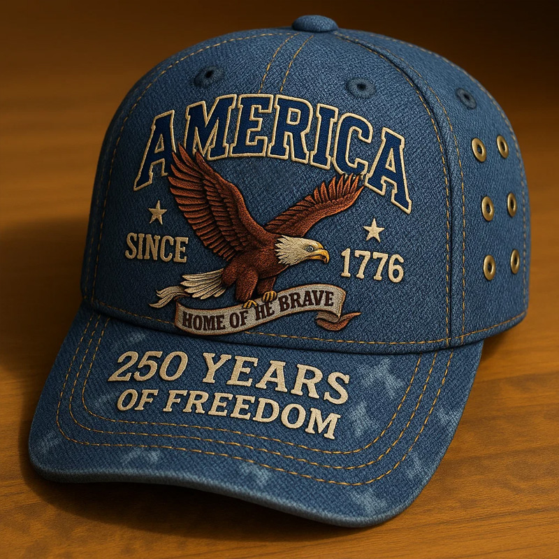US 250th Anniversary Vintage Art Printed Casual Hat