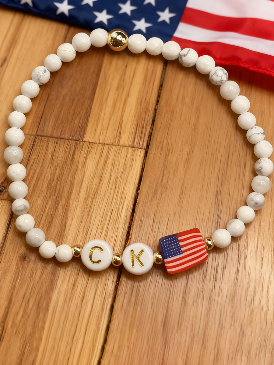Patriotic Beaded Bracelet