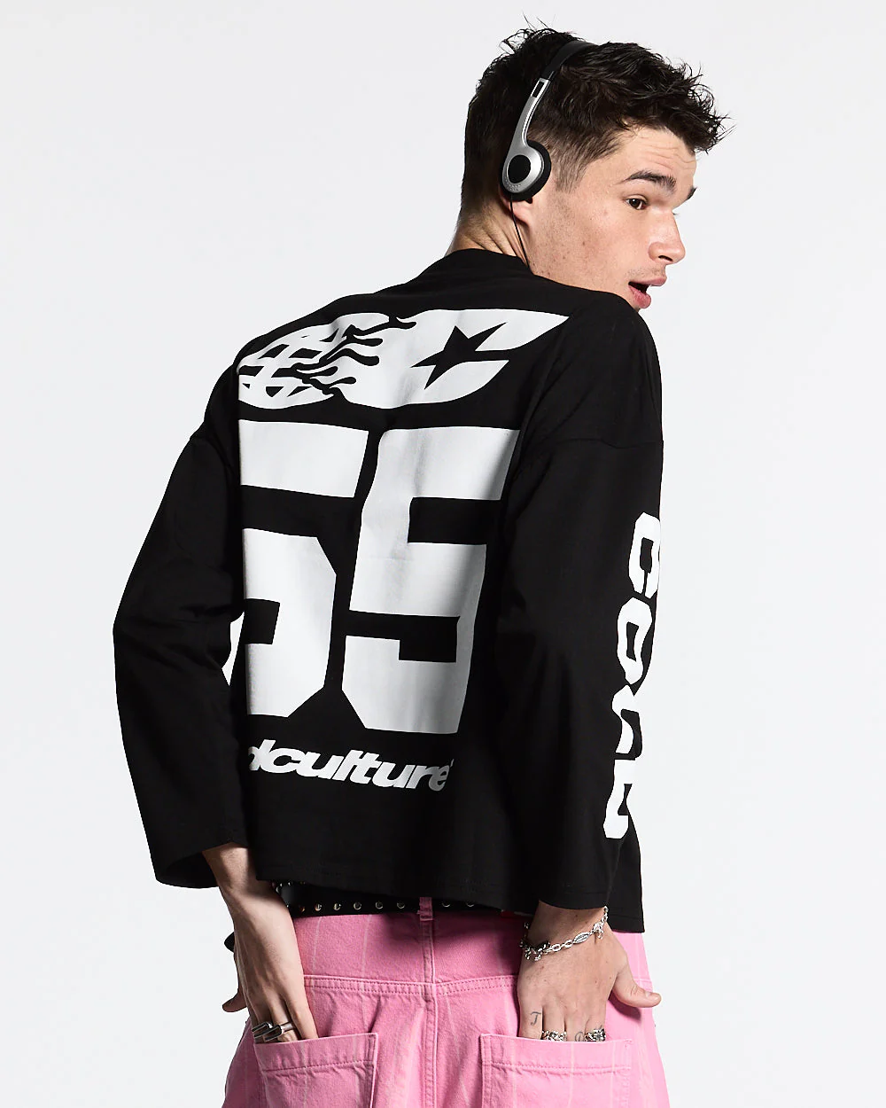 55 FLAMES LONGSLEEVE BLACK