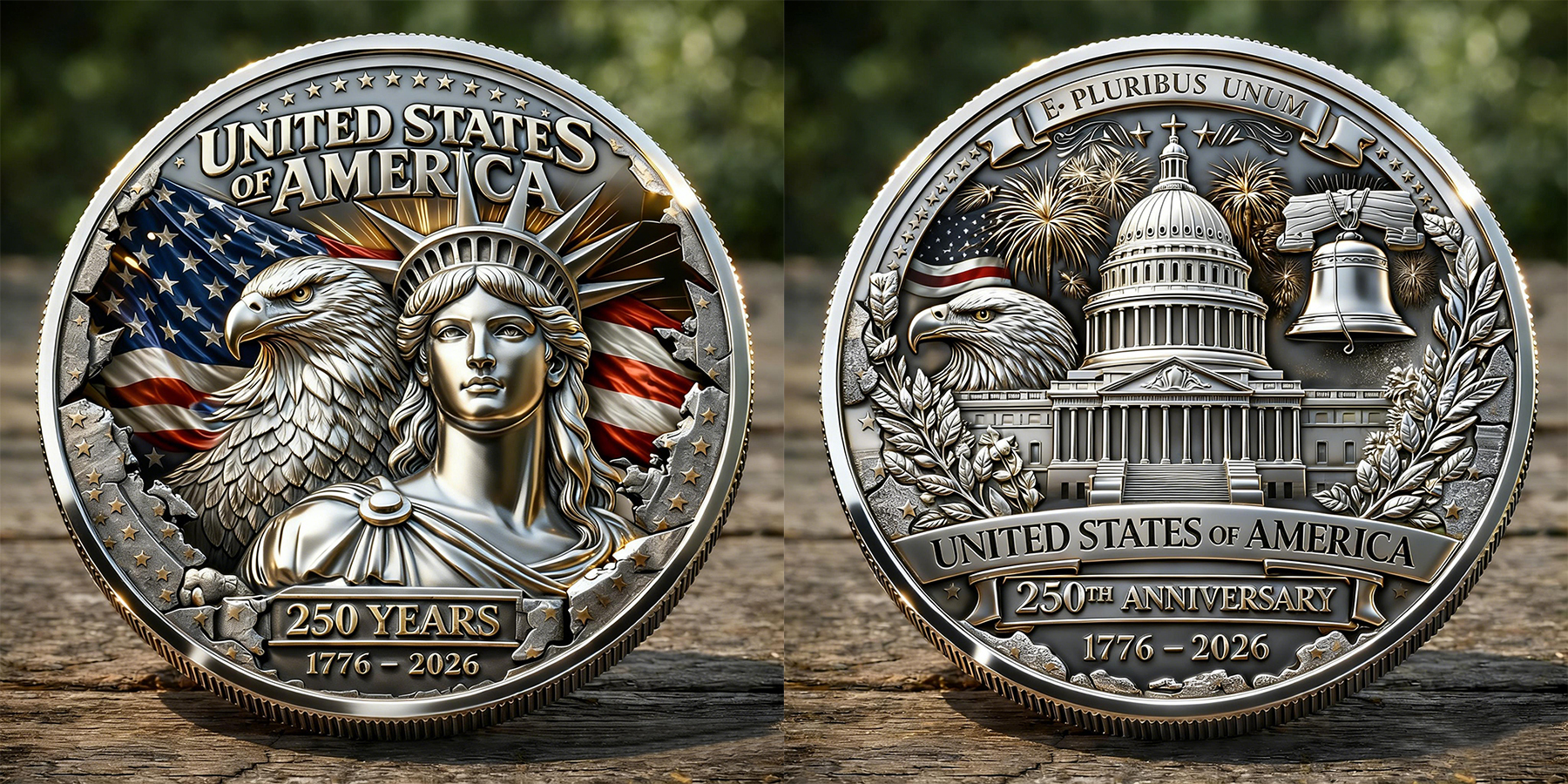 USA 250th Anniversary Commemorative Coin 1776–2026