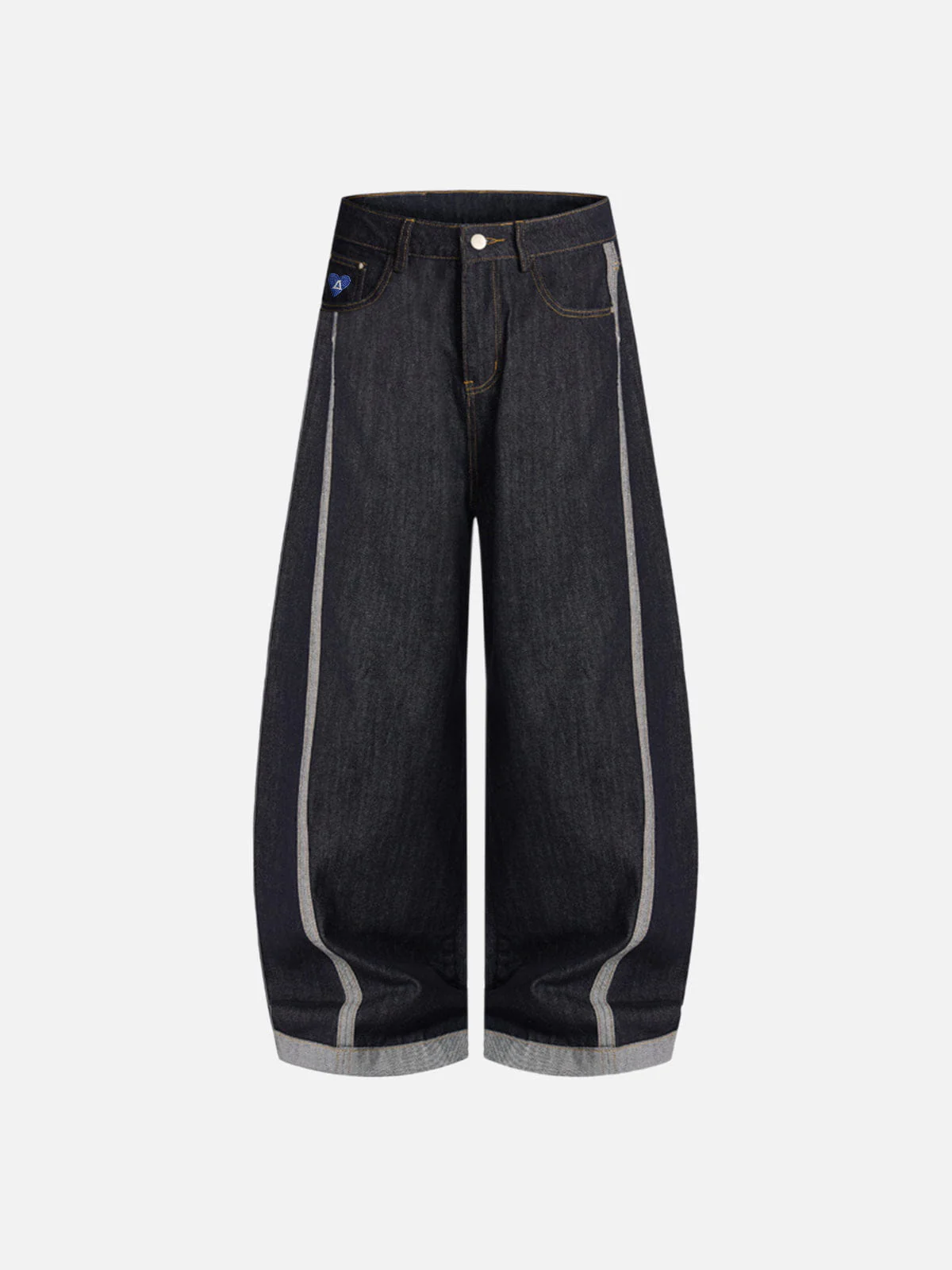 Aelfric Eden Contrast Turn-Up Baggy Jeans