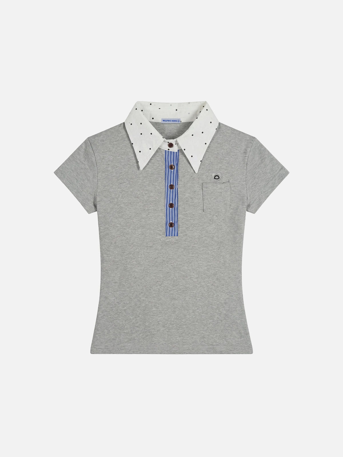 Aelfric Eden Polka Dot Collar Polo Baby Tee
