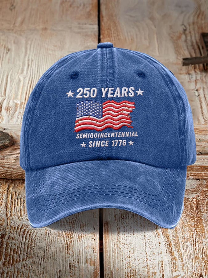 Unisex 250th Anniversary Vintage Washed Cap