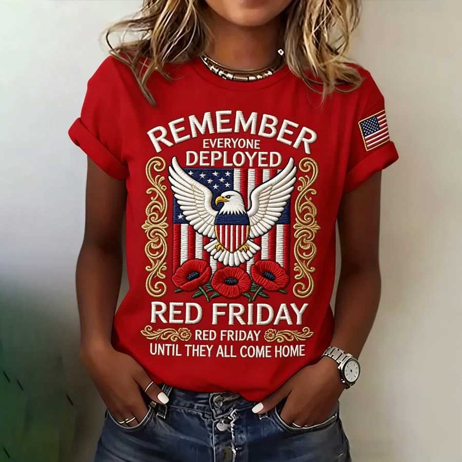 Women's  Red Friday Veteran Print T-Shirt