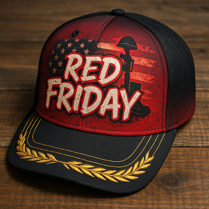 Red Friday Printed Casual Hat
