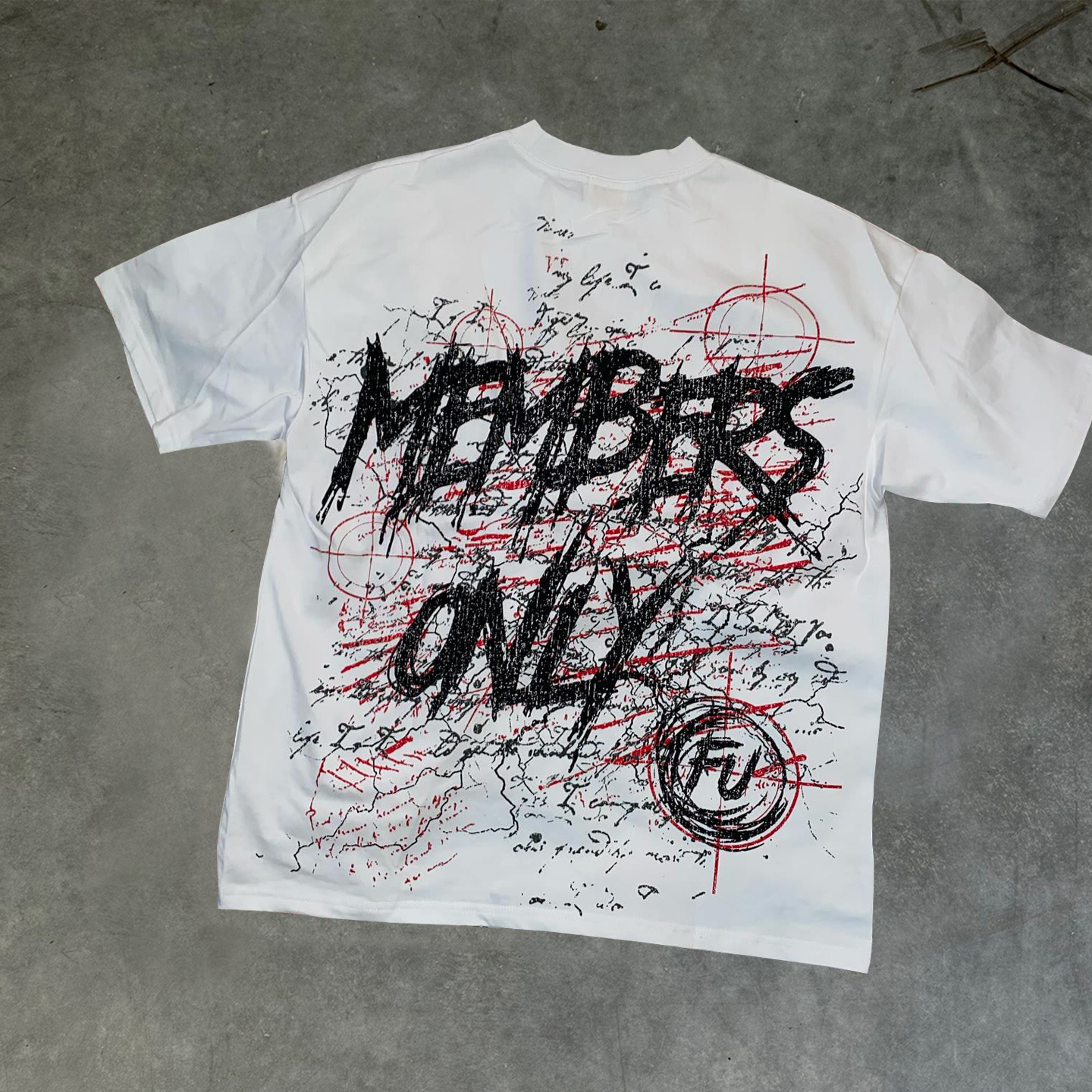 Casual personality street eye print T-shirt