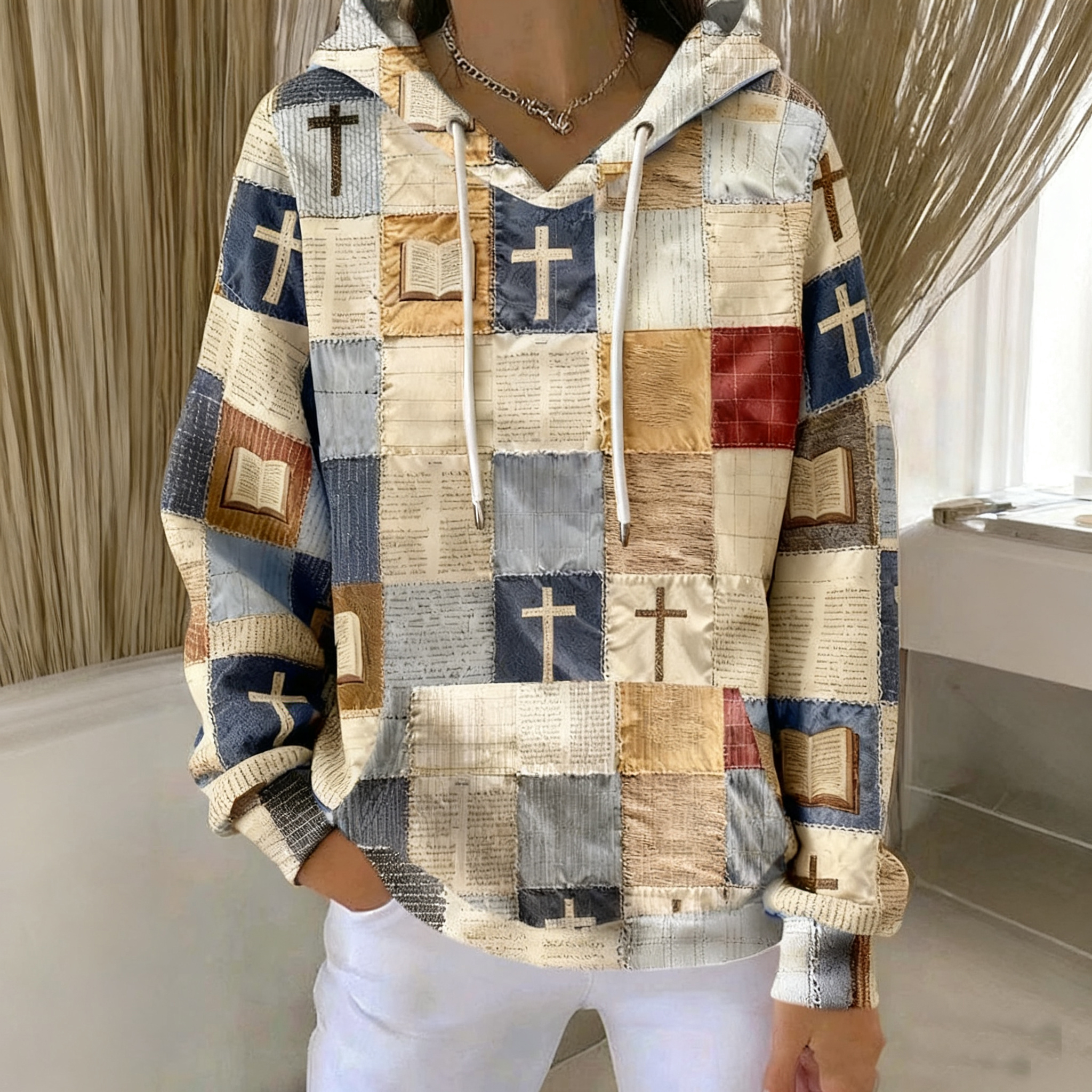 Women's Faith Print Casual Sweatshirt