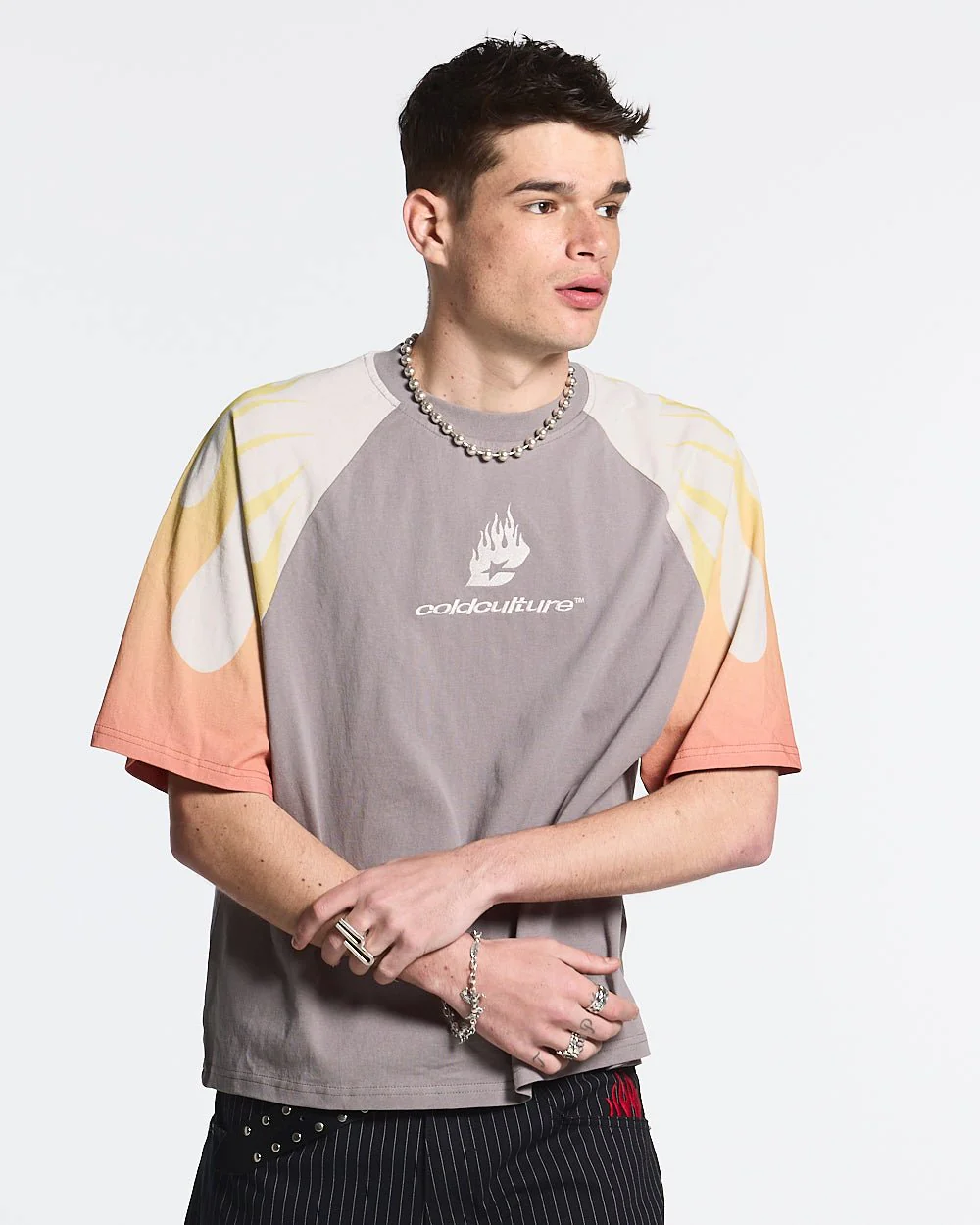 COLD FLAMES TEE ORANGE