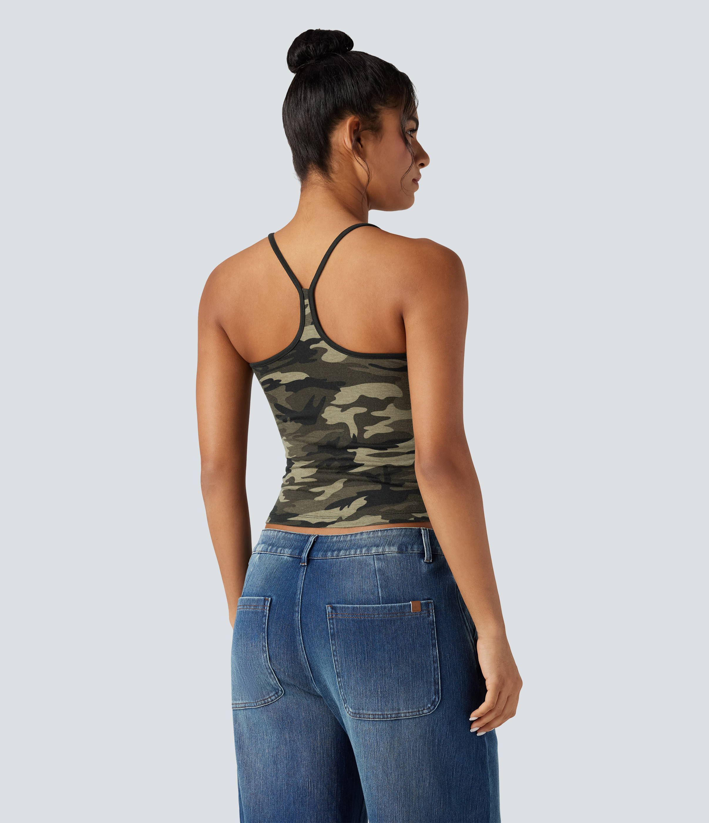 Racerback Camo Casual Tank Top