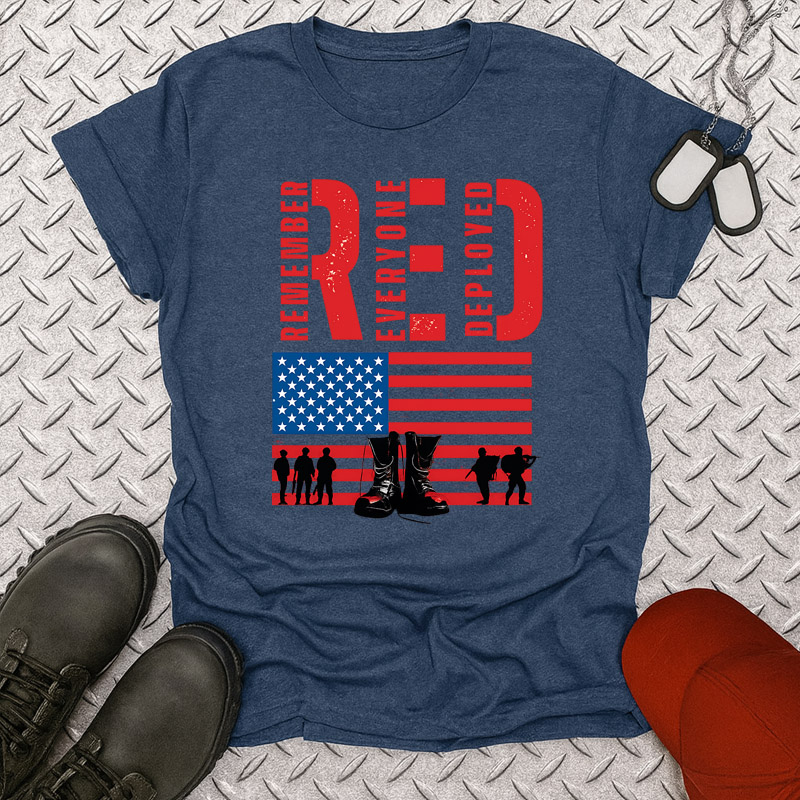 Women's  Red Friday Print Casual Short Sleeve T-Shirt